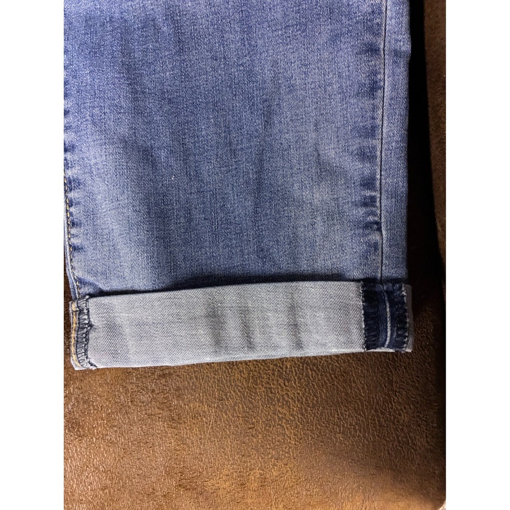 Denizen Levi's Modern Slim Cuffed Jeans Womens 10 Medium Wash Distressed Blue - Picture 5 of 8